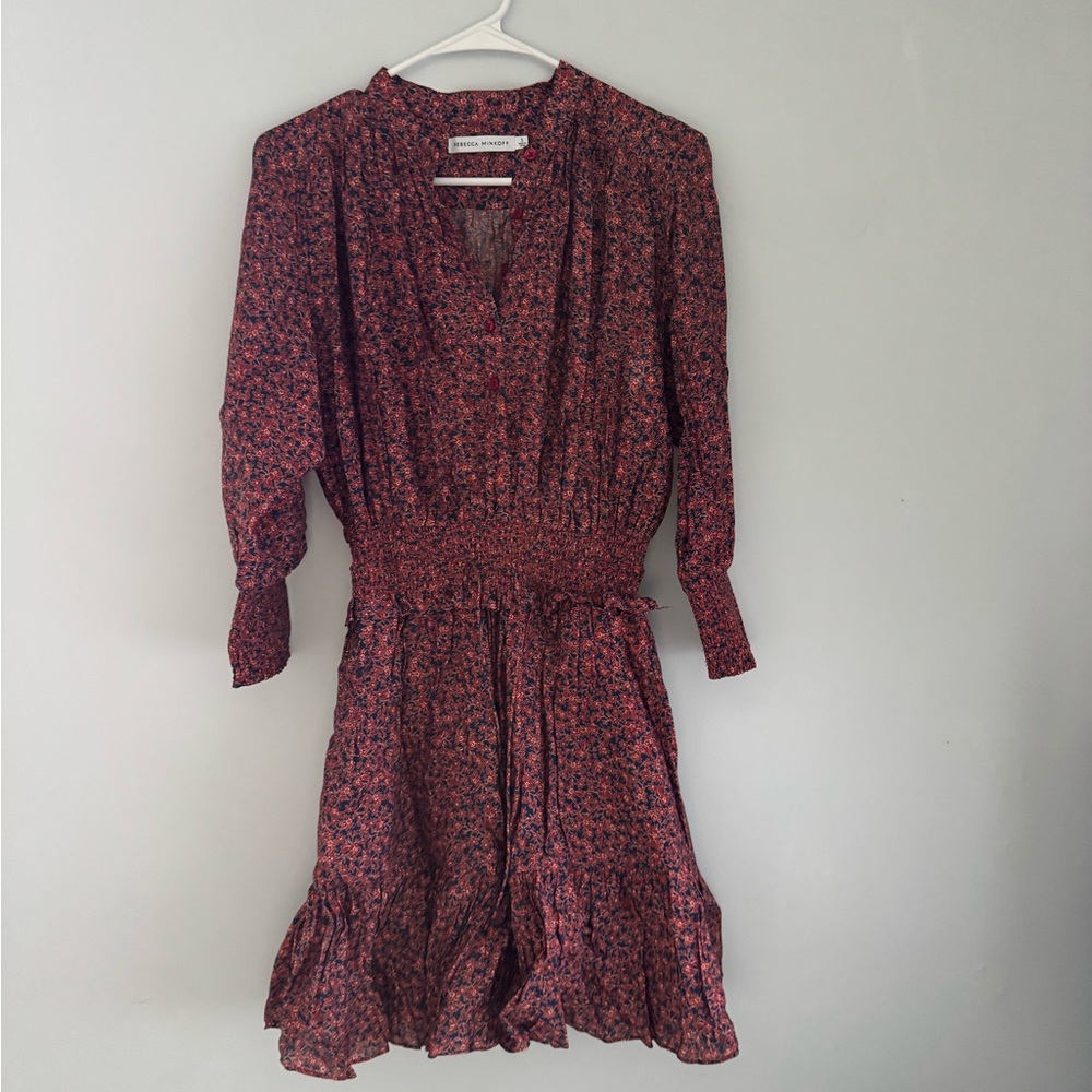 Rebecca Minkoff Red Floral Long Sleeve Dress